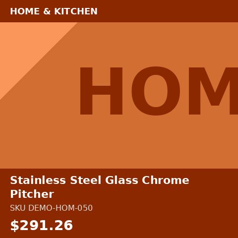 [DEMO-HOM-050] Stainless Steel Glass Pitcher Chrome