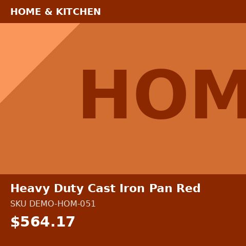 Heavy Duty Cast Iron Pan Red