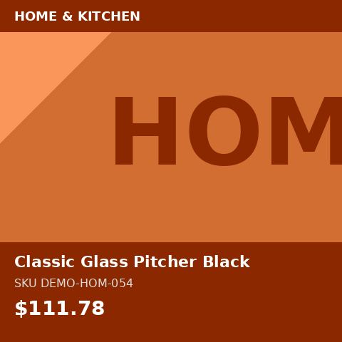 [DEMO-HOM-054] Classic Glass Pitcher Black