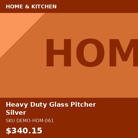 Heavy Duty Glass Pitcher Silver