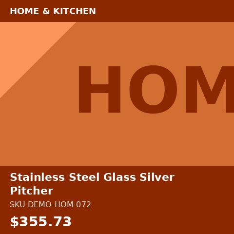 [DEMO-HOM-072] Stainless Steel Glass Pitcher Silver