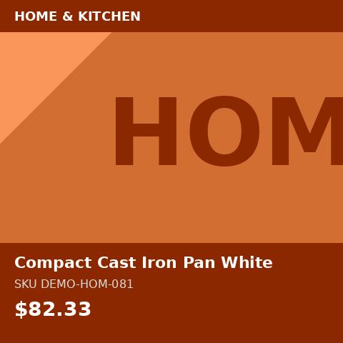 Compact Cast Iron Pan White