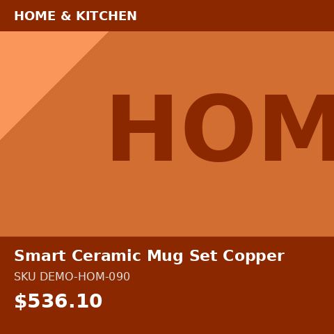 Smart Ceramic Mug Set Copper