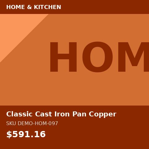 [DEMO-HOM-097] Classic Cast Iron Pan Copper