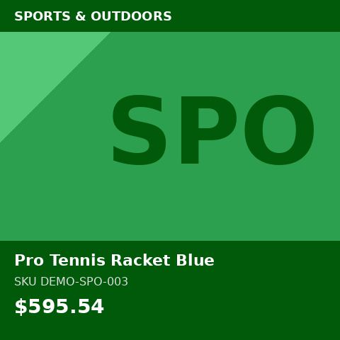 [DEMO-SPO-003] Pro Tennis Racket Blue