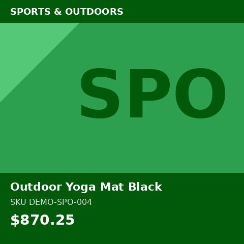 [DEMO-SPO-004] Outdoor Yoga Mat Black