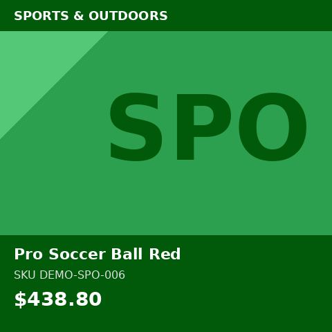 [DEMO-SPO-006] Pro Soccer Ball Red