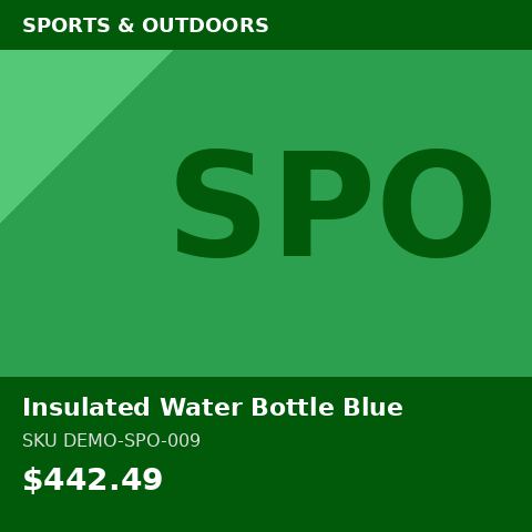 [DEMO-SPO-009] Insulated Water Bottle Blue