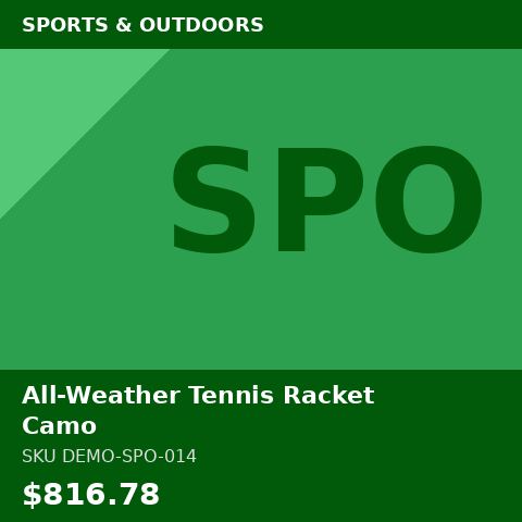 [DEMO-SPO-014] All-Weather Tennis Racket Camo