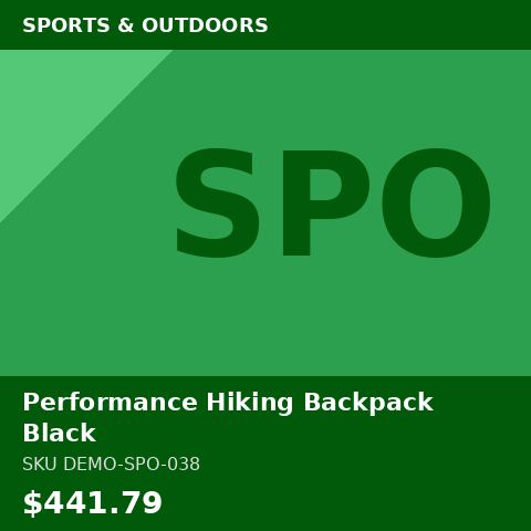 Performance Hiking Backpack Black