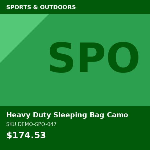Heavy Duty Sleeping Bag Camo