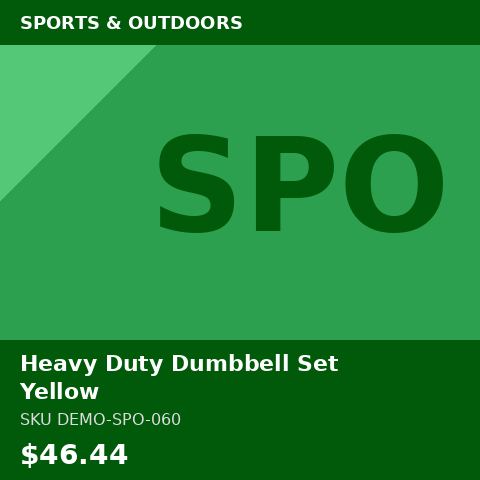 Heavy Duty Dumbbell Set Yellow