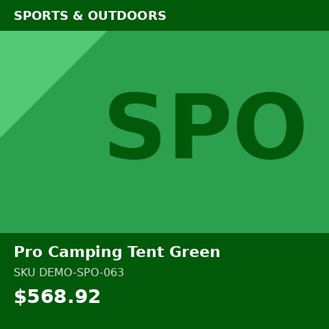 Pro Camping Tent Green