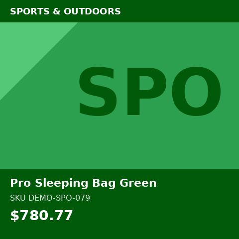Pro Sleeping Bag Green
