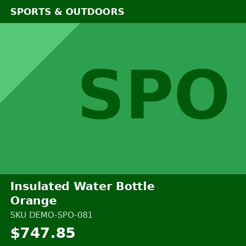 Insulated Water Bottle Orange