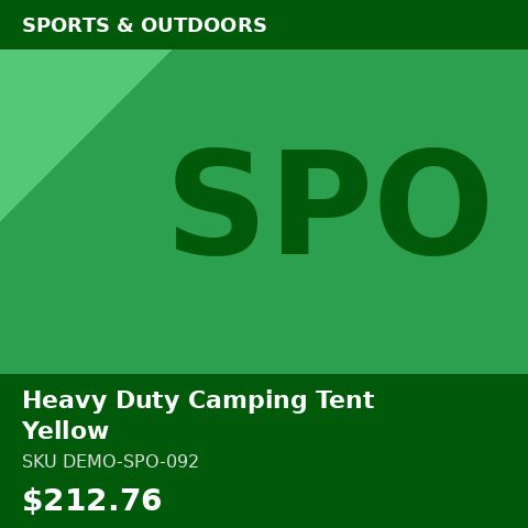 Heavy Duty Camping Tent Yellow