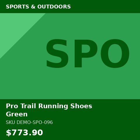 Pro Trail Running Shoes Green