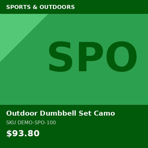 Outdoor Dumbbell Set Camo
