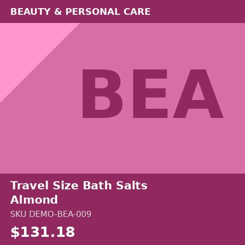 [DEMO-BEA-009] Travel Size Bath Salts Almond