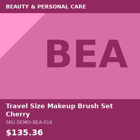 [DEMO-BEA-016] Travel Size Makeup Brush Set Cherry