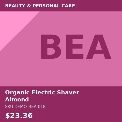 [DEMO-BEA-018] Organic Electric Shaver Almond