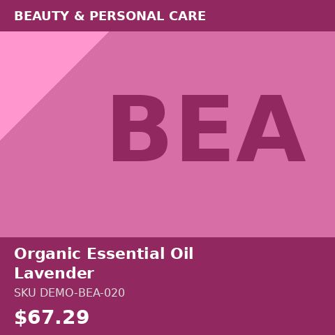 [DEMO-BEA-020] Organic Essential Oil Lavender