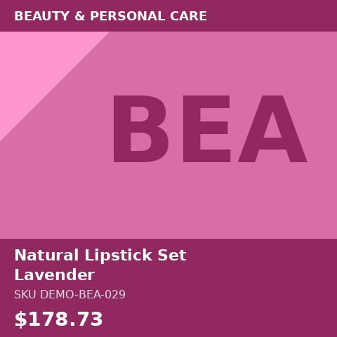 Natural Lipstick Set Lavender
