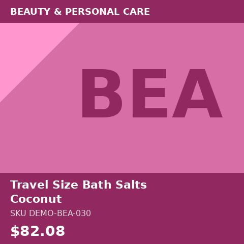 Travel Size Bath Salts Coconut