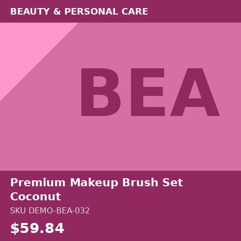 Premium Makeup Brush Set Coconut
