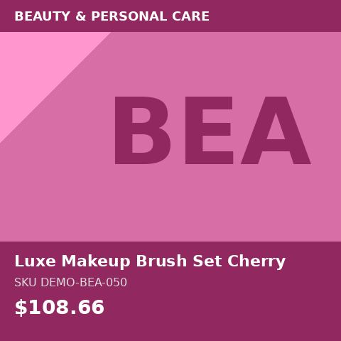 Luxe Makeup Brush Set Cherry