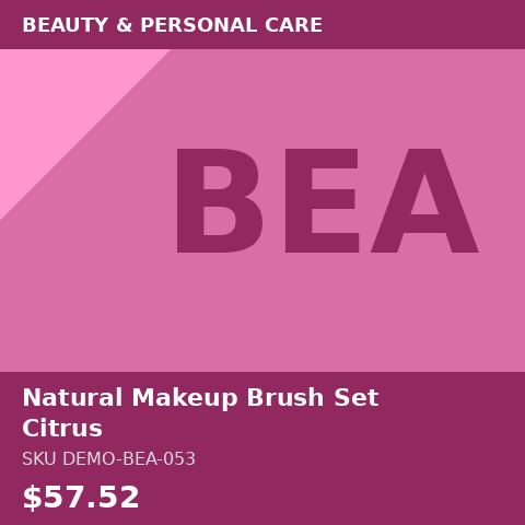 Natural Makeup Brush Set Citrus