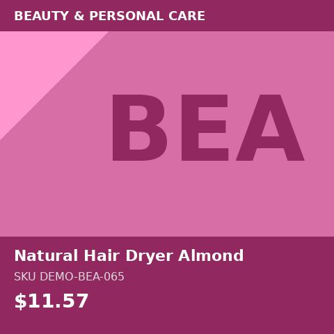 Natural Hair Dryer Almond