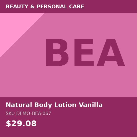 Natural Body Lotion Vanilla