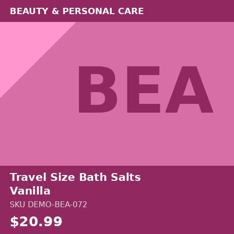 Travel Size Bath Salts Vanilla