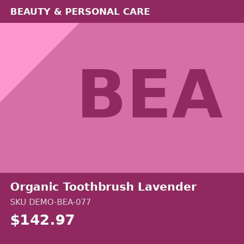 Organic Toothbrush Lavender