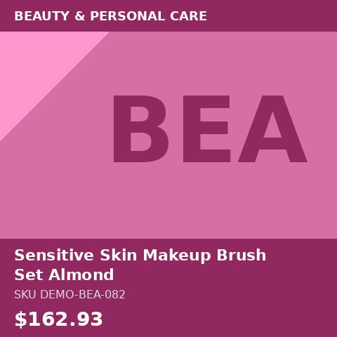 [DEMO-BEA-082] Sensitive Skin Makeup Brush Set Almond