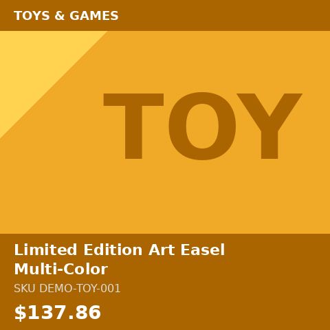 [DEMO-TOY-001] Limited Edition Art Easel Multi-Color