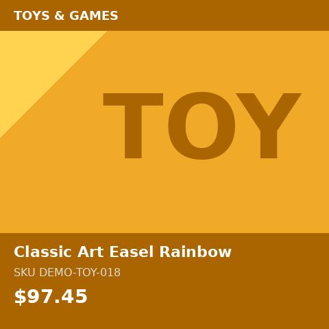 [DEMO-TOY-018] Classic Art Easel Rainbow