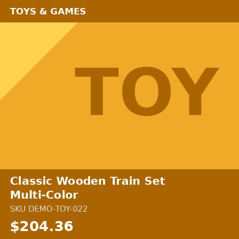 Classic Wooden Train Set Multi-Color