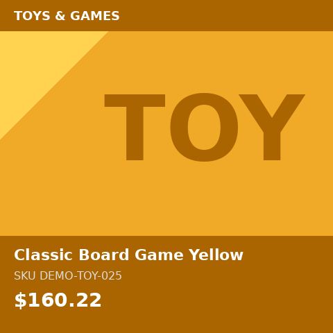 Classic Board Game Yellow
