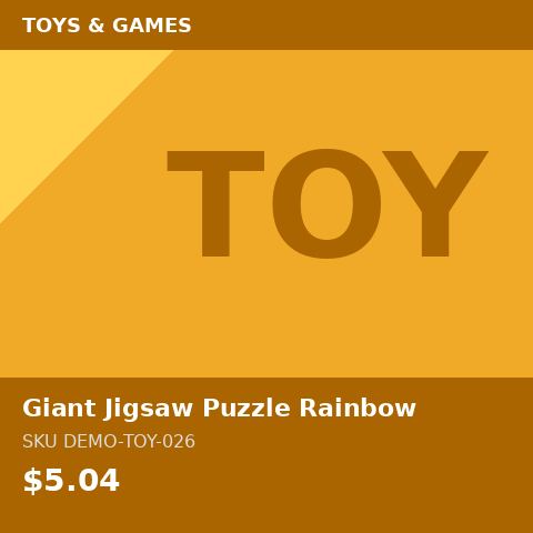 [DEMO-TOY-026] Giant Jigsaw Puzzle Rainbow