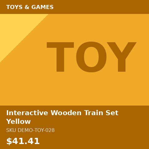 Interactive Wooden Train Set Yellow
