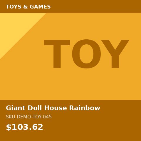 [DEMO-TOY-045] Giant Doll House Rainbow