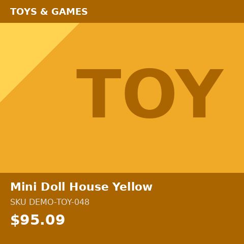 Mini Doll House Yellow