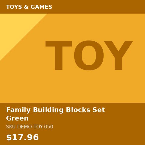 [DEMO-TOY-050] Family Building Blocks Set Green