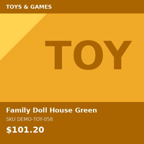 [DEMO-TOY-058] Family Doll House Green