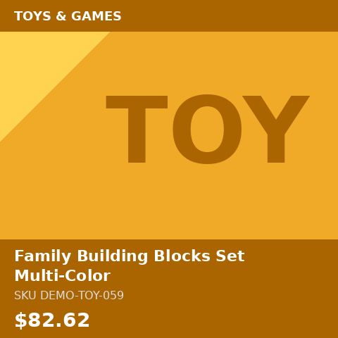 Family Building Blocks Set Multi-Color
