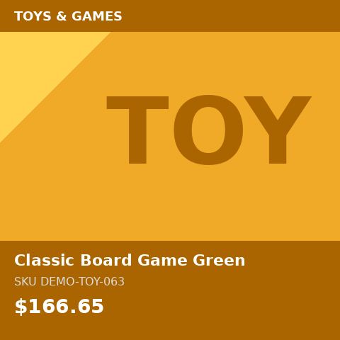 [DEMO-TOY-063] Classic Board Game Green