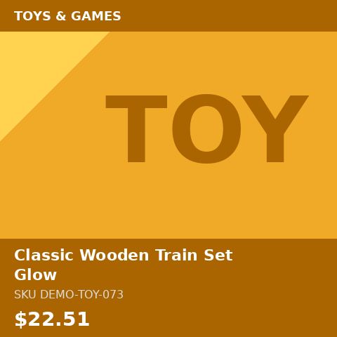 [DEMO-TOY-073] Classic Wooden Train Set Glow