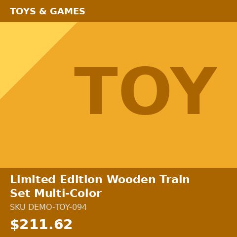 [DEMO-TOY-094] Limited Edition Wooden Train Set Multi-Color
